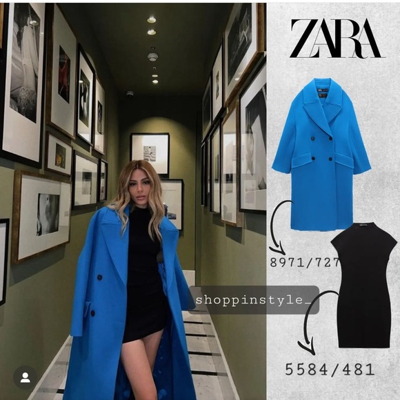 ZARA BLOGGERS FAV WOOL BLEND OVERSIZED COAT - Picture 3 of 15